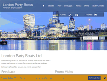 Tablet Screenshot of londonpartyboats.co.uk